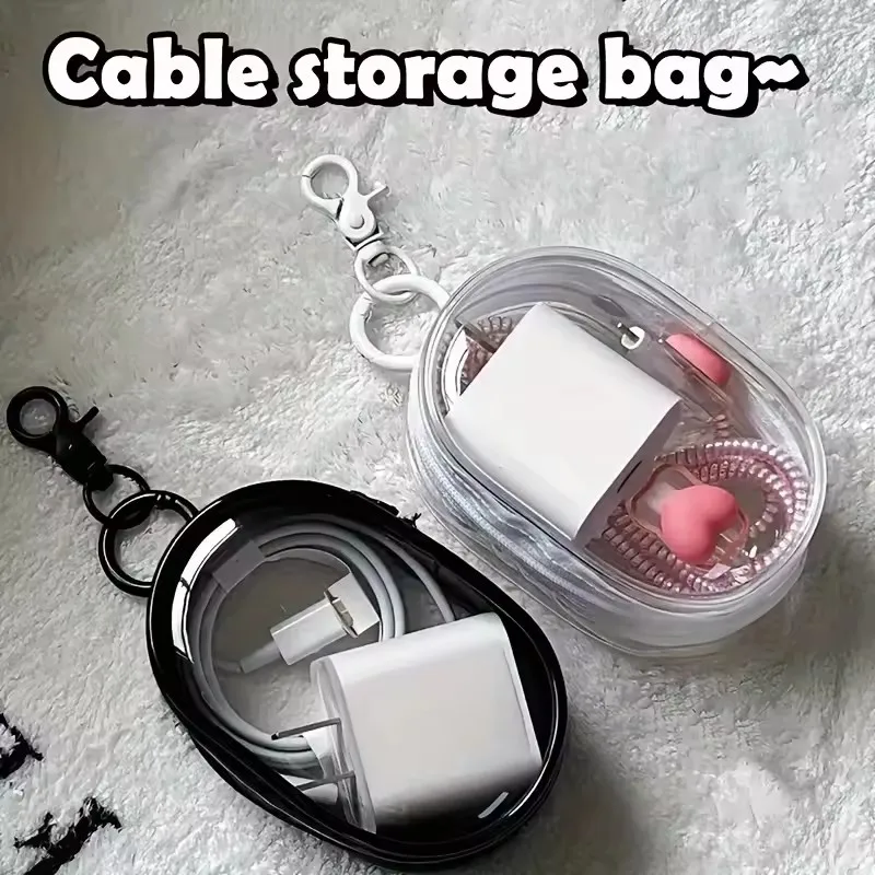 Portable Mini Transparent Stor - огляд і ціна Cable Winder Keychain