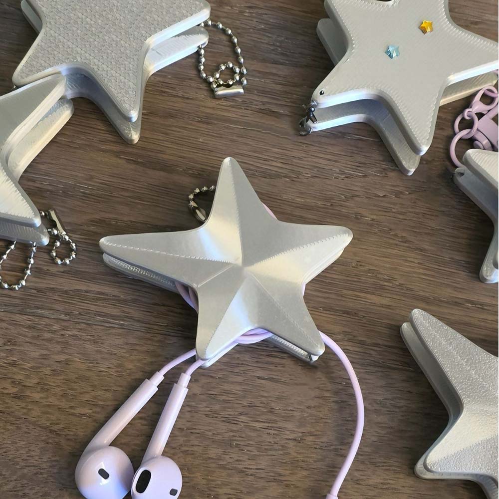 Y2K Style 3D Star Cable Holder - огляд і ціна Cable Winder Keychain