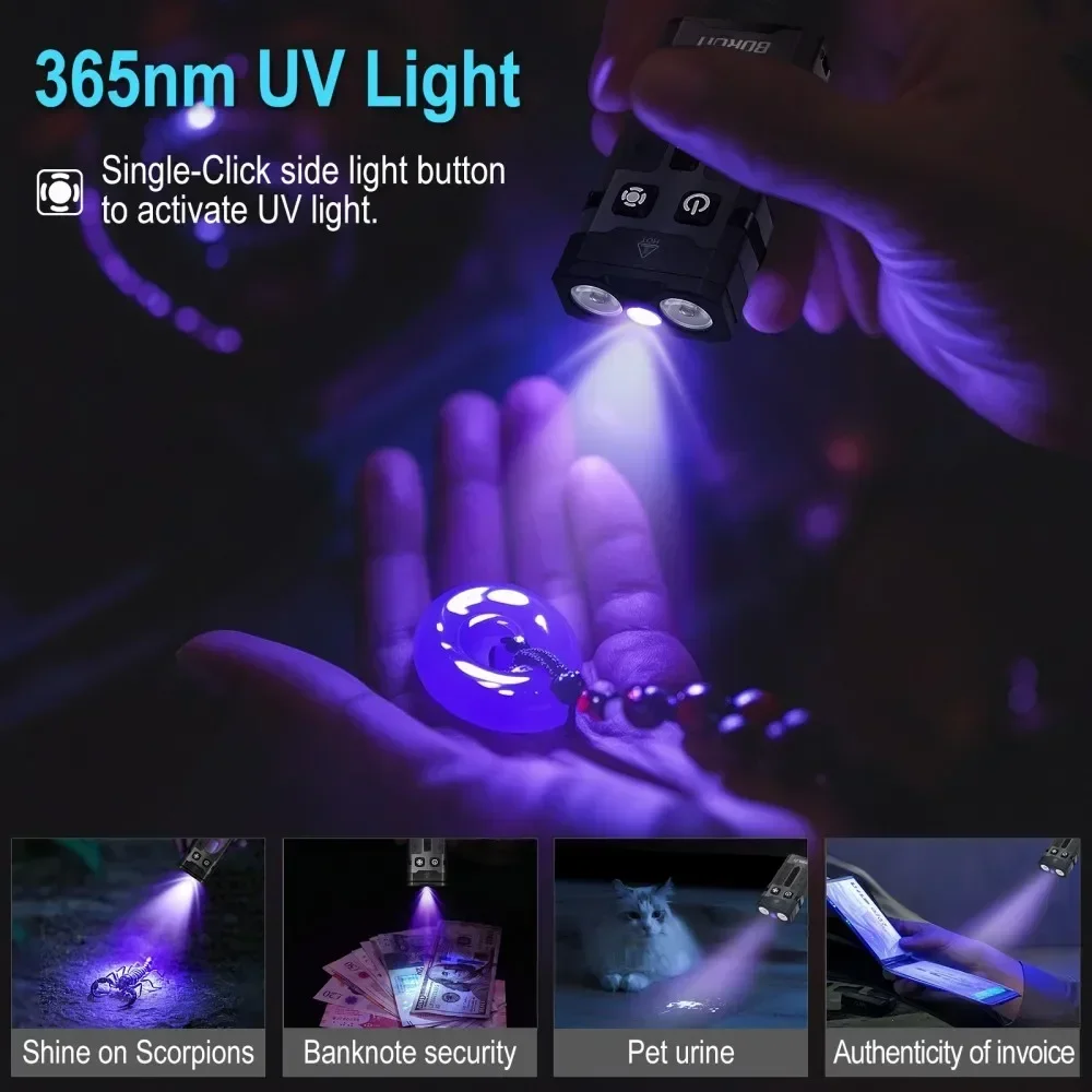BORUiT EV20 1100LM EDC UV Keyc - огляд і ціна Keychain Flashlight