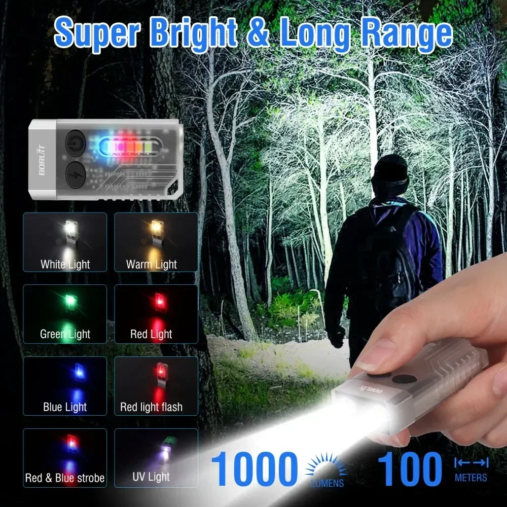 BORUiT V10 Keychain UV LED EDC - огляд і ціна Keychain Flashlight