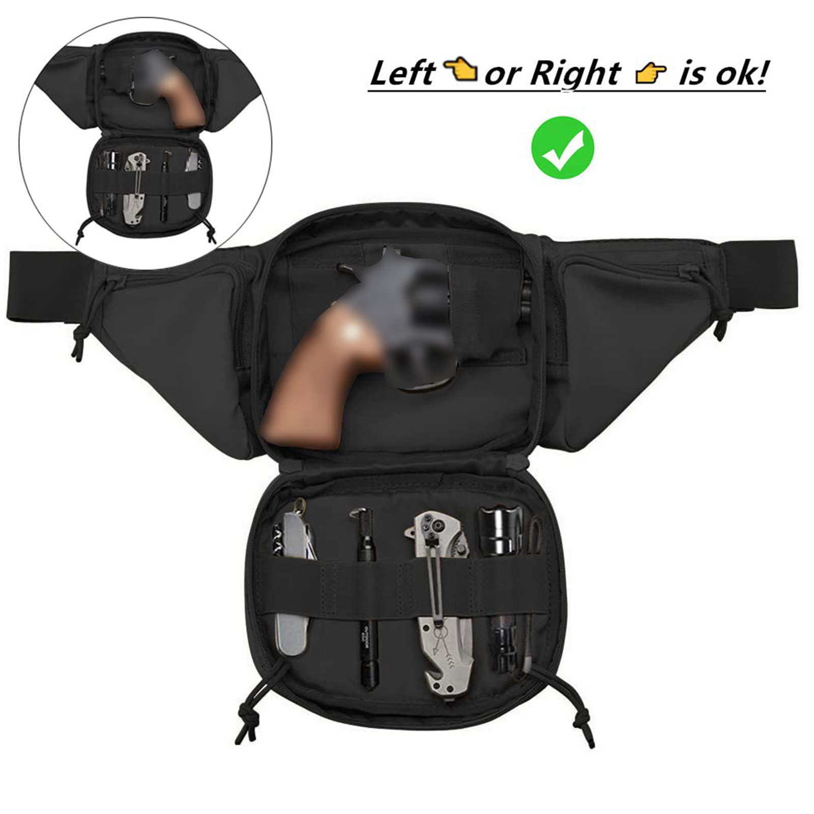 Tactical Fanny Pack Gun Holste - огляд і ціна Edc Concealed Carry Holster
